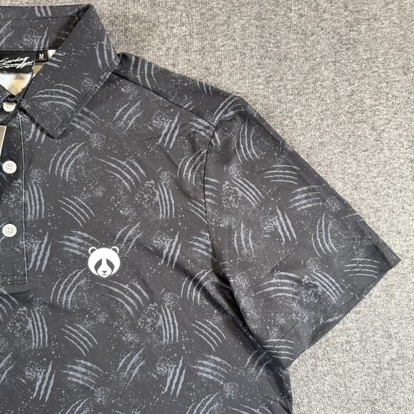 Sunday Swagger Polo Shirt Mens Medium Frisco Pandas Black Gray MLP Pickleball - Picture 9 of 12